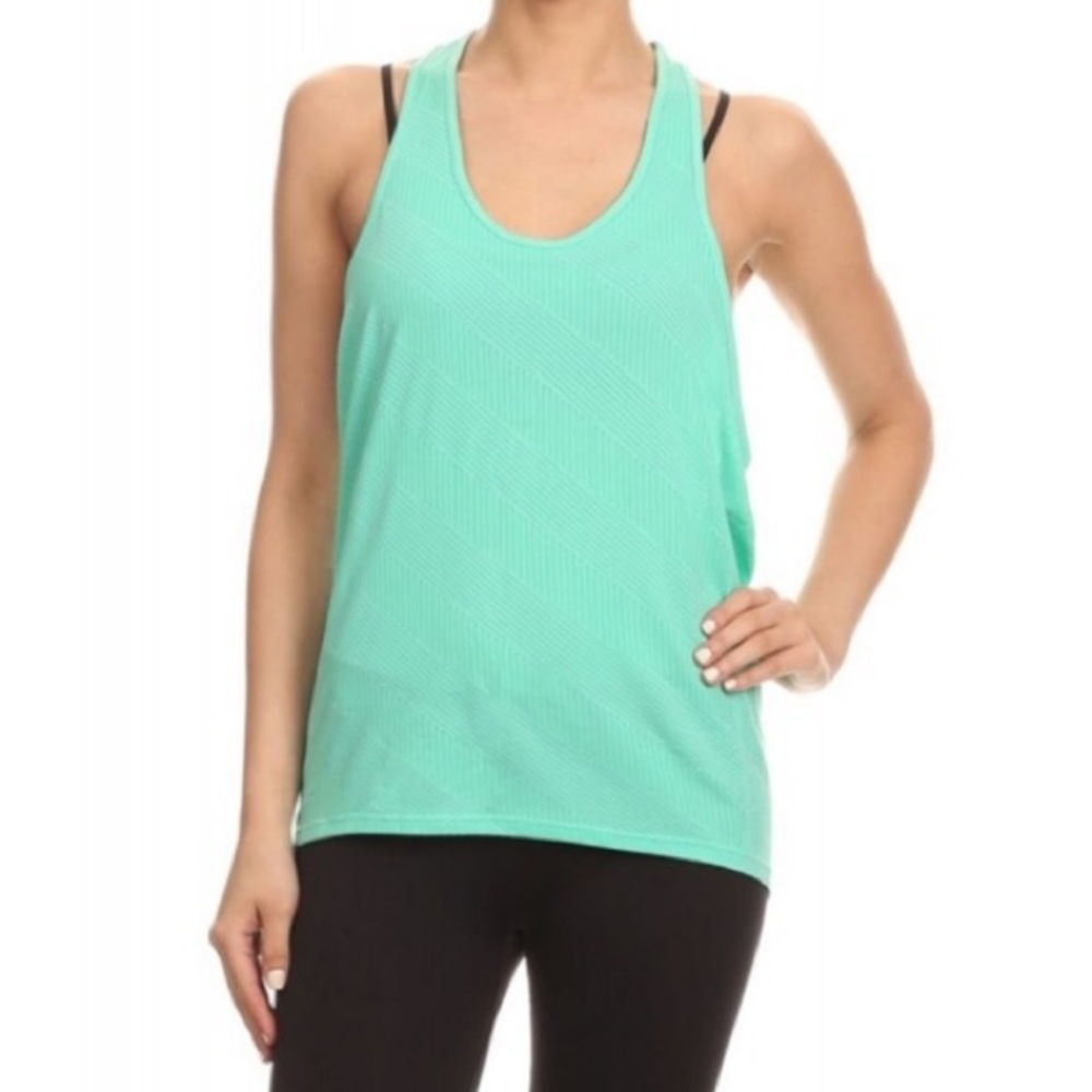 NWT! Teal Wickaway Racerback Workout Tank Top
